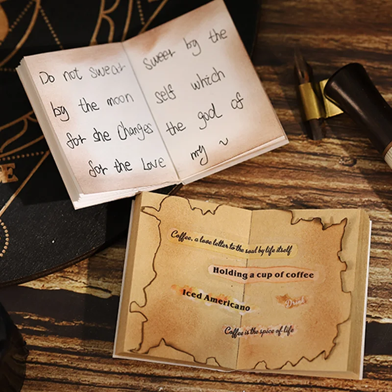 

Mr. Paper Retro Magic Book Material Paper 100 sheets/pack Metal Box Text Flower Printing Material Paper Home Decoration Gifts