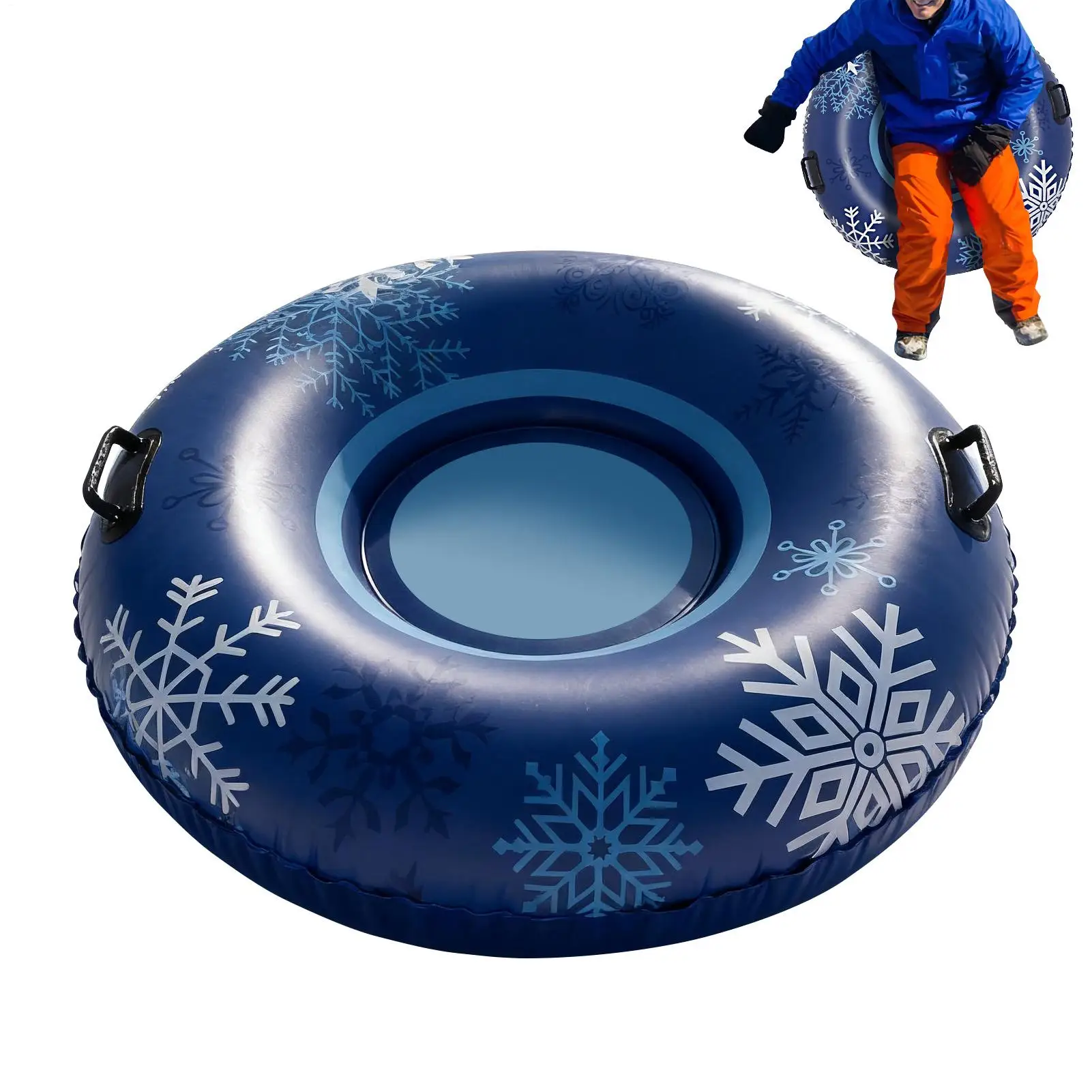 

Снежные трубки для детей 43,3 дюйма, морозостойкие надувные поплавки, сверхмощные снежные трубы для детей, зимние снежные приключения, путешествия