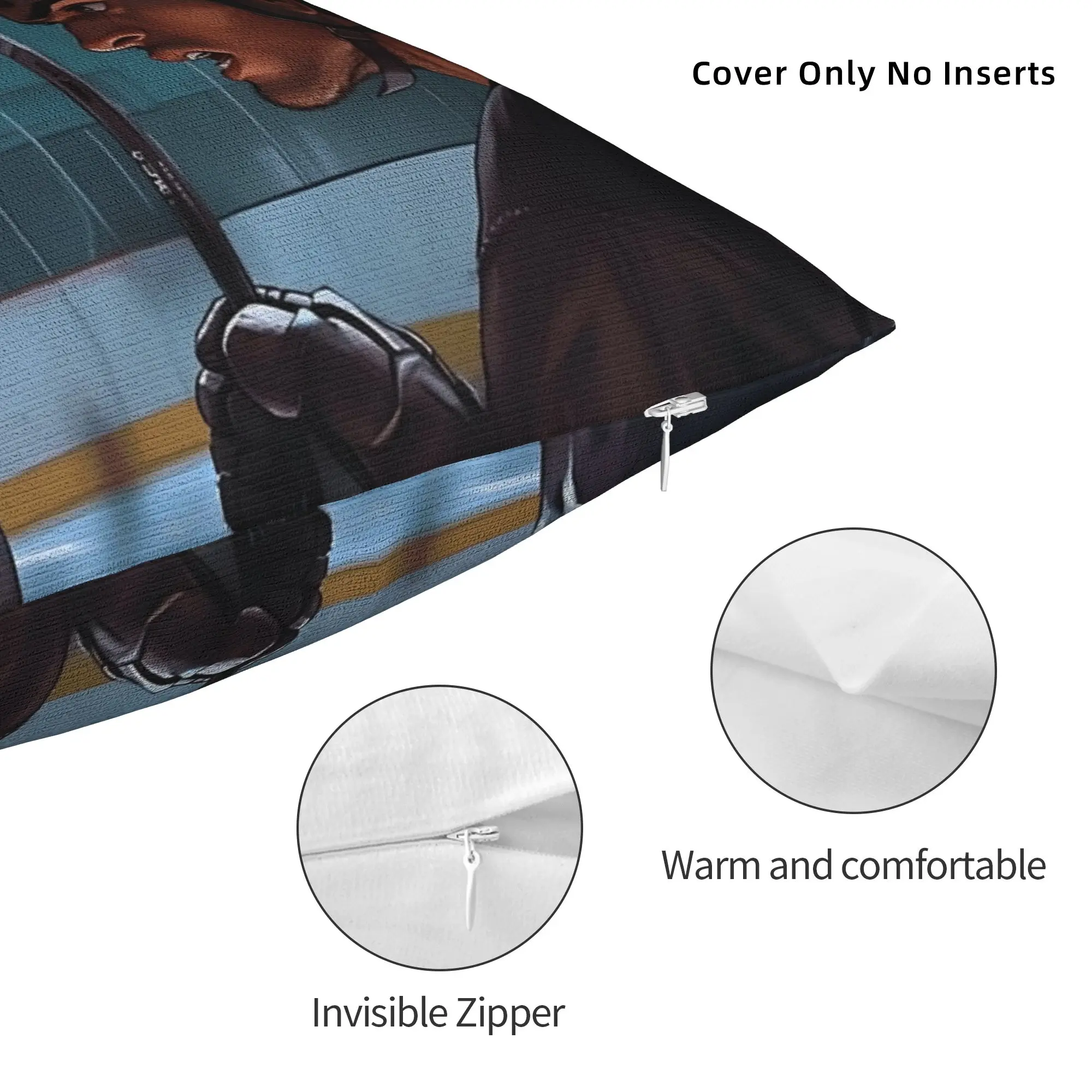 Heated Rivalry Pillowcase Printing Polyester Cushion Cover Decorations  Throw Pillow Case Cover Home Zippered 18"