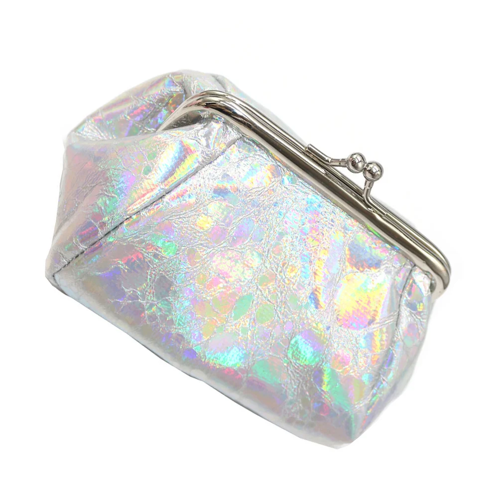 Silver Laser Change Purse Creative Large Capacity Coin Bag Fashion Money Pouch for Women Girls Stylish Portable Storage for Keys