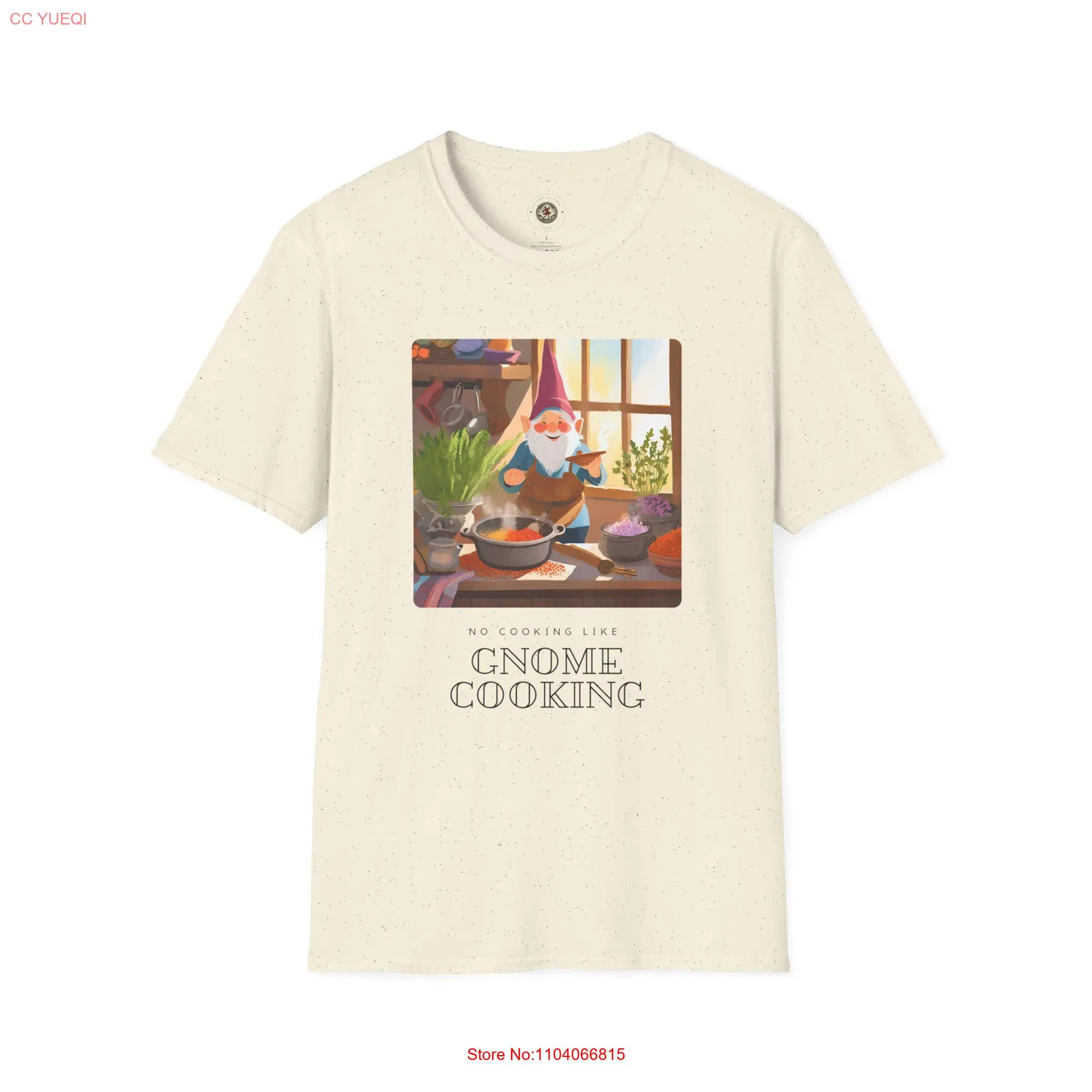 

Gnome Cooking Softstyle T Shirt Chef Lover Funny Foodie Top Kitchen long or short sleeves
