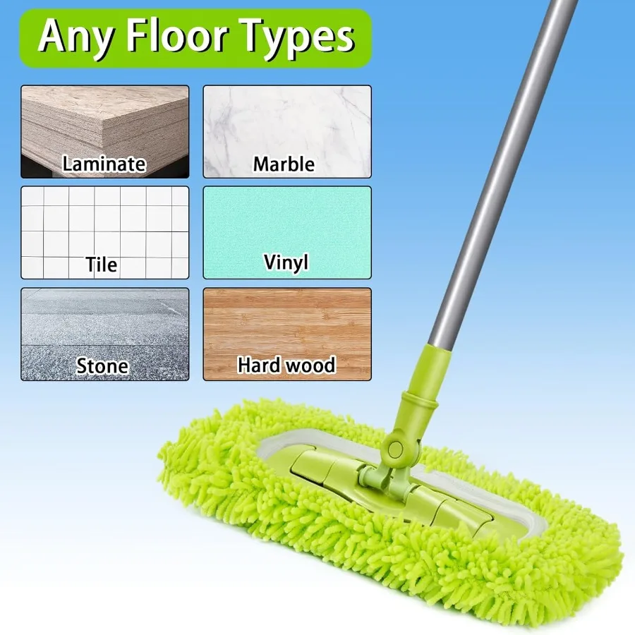 Reusable Dry Sweeping Cloths Microfiber Wet Mop Pads Compatible with Swiffer Sweeper Mop Replacement Sweeping Mopping pad Refil