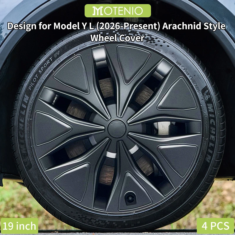 

4pcs For NewTesla Model Y L Version 2026-Present 19 Inch Wheel Hub Caps Full Rim Covers Replacement Wheel Cover Accessories