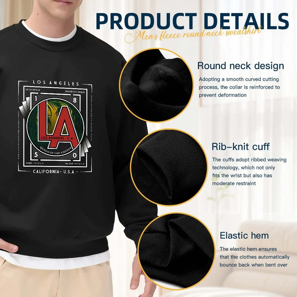 Men's Black Crew Neck Pullover – обзор и цена Street Fashion Los Angeles