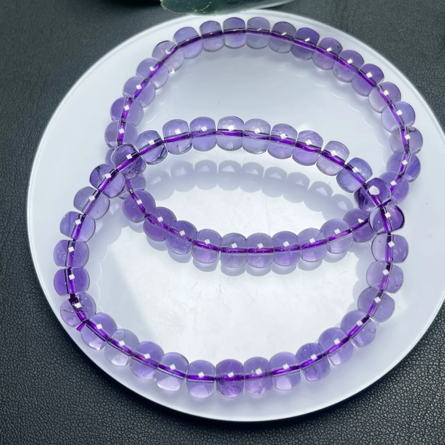 

1 Pc Natural Amethyst Bracelet Abacus Beads Crystal Reiki Healing Stone Fashion Jewelry Gift For Women Men