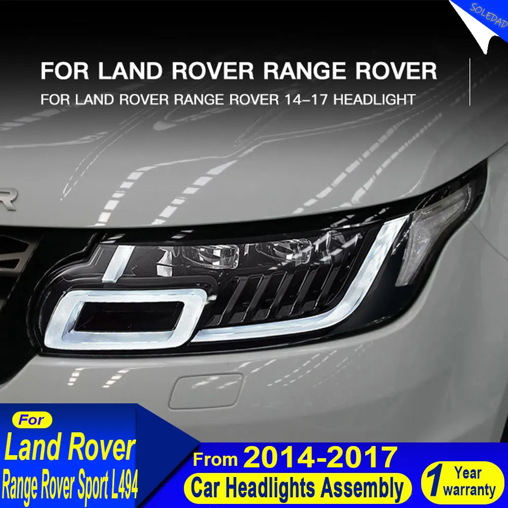 Car for Land Rover Range Rover sport version 2014-2017 Headlight Assembly LED lens running light water turn signal  Accessories
