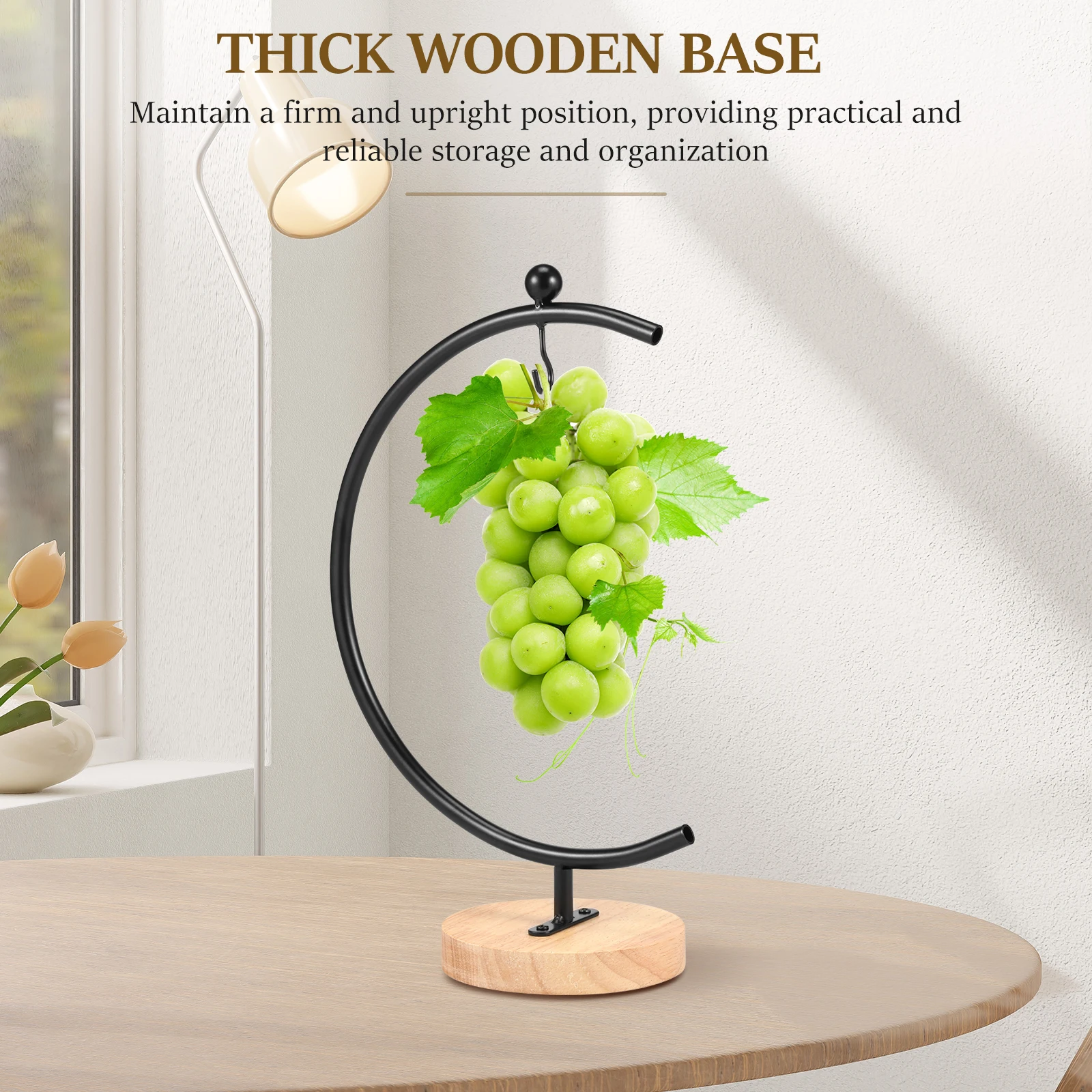 Banana Holder Moon Shape Banana Hanger Rack Hook Creative Draining Accessories Holder Fruit Storage for Storage Countertop