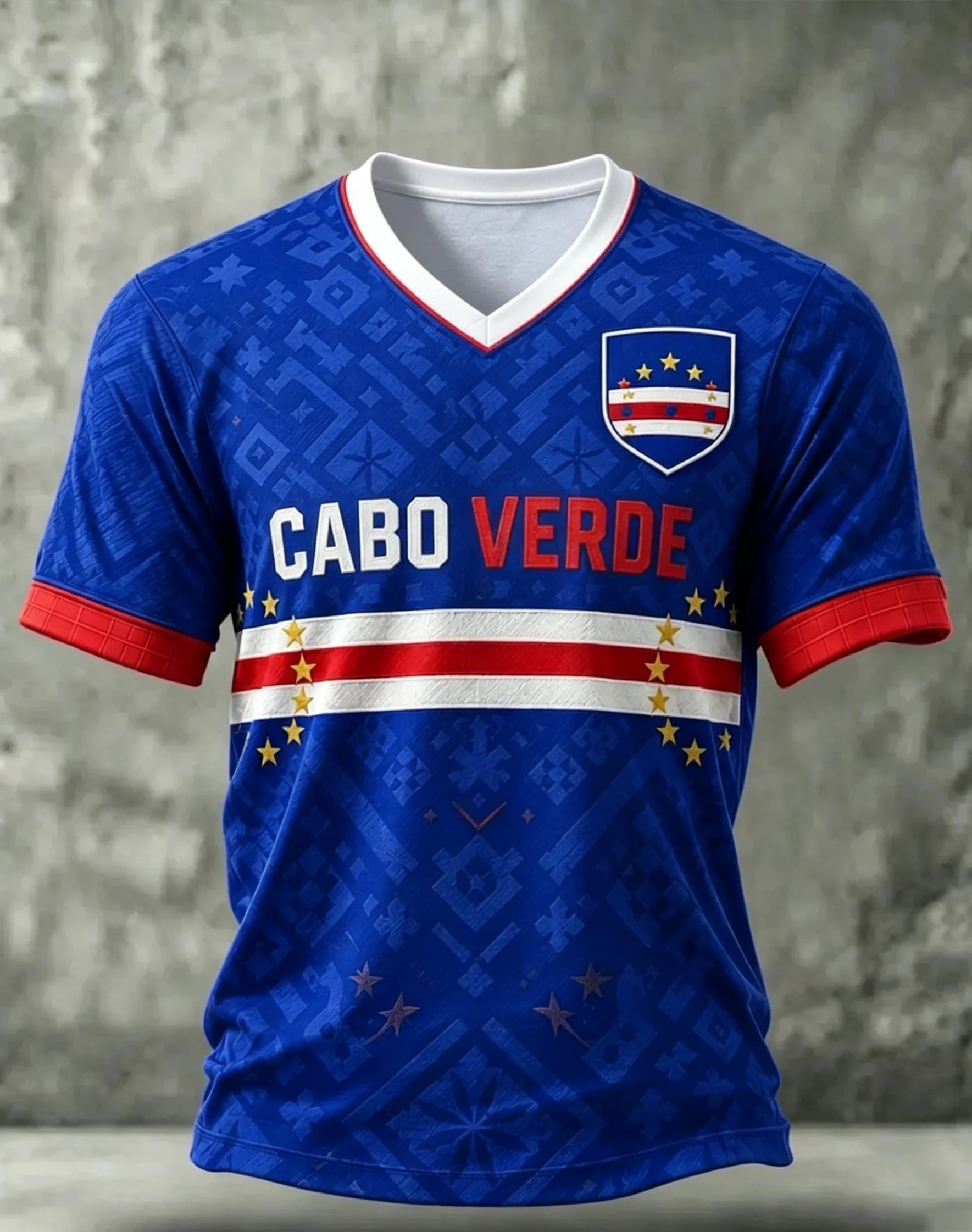 New Cape Verde Football Jersey Men and Women V Neck 3D Print Quick Dry Soccer T Shirt Graphic Sports Parent-child Short Sleeve