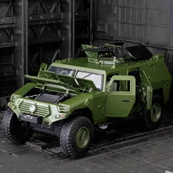 Modèle de voiture blindée militaire en alliage 1:24, jouet en métal moulé, véhicules tout-terrain, réservoir de Police antidéflagrant, cadeau pour enfants