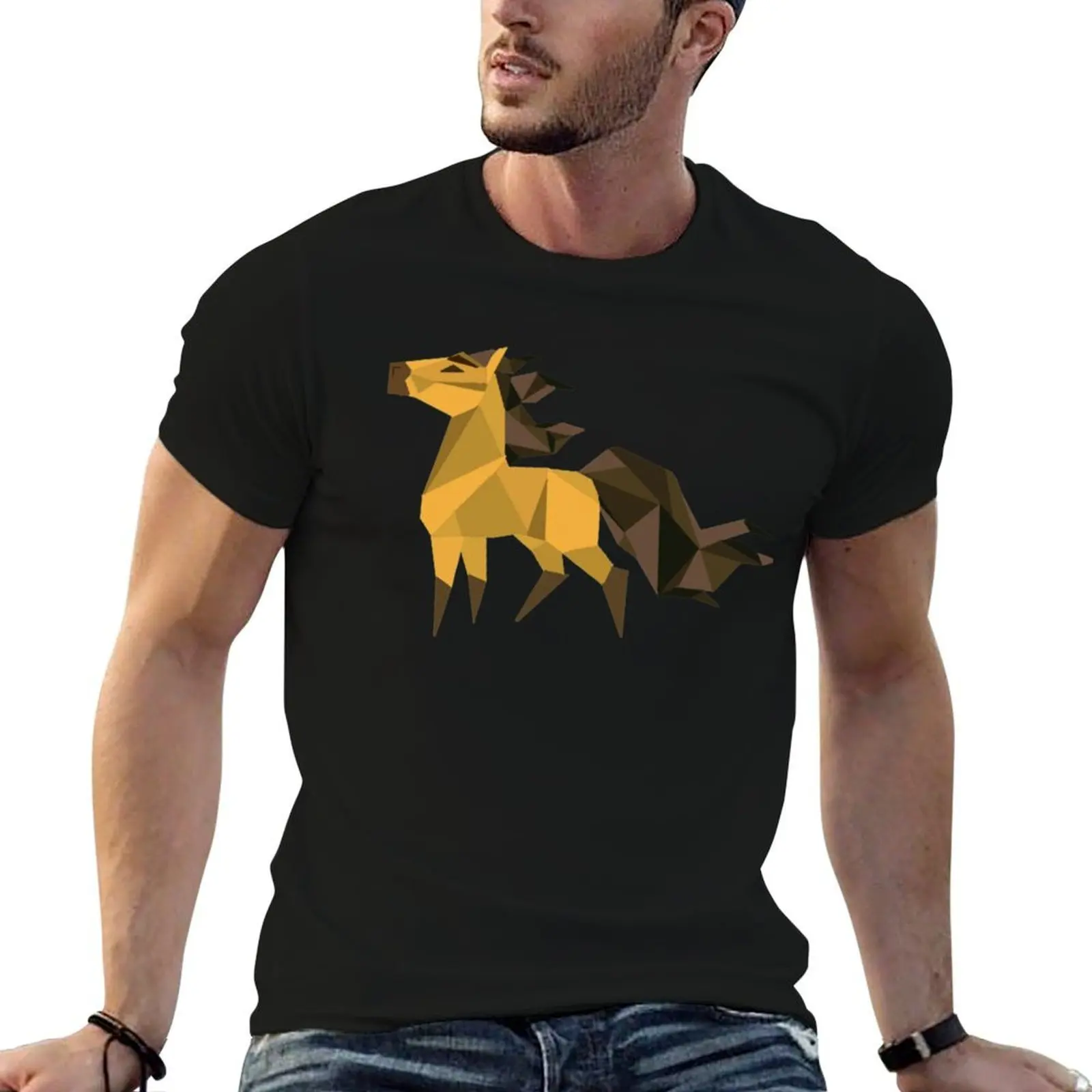

Spirit stallion of the cimarron-low poly (Spirit) T-Shirt t shirts for man cotton soft anime t shirts oversize T-Shirt