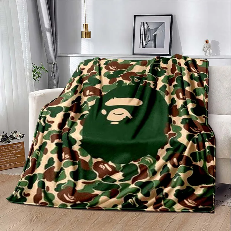 

camouflage Fashion kawaii Flannel Throw blanket Children and adult Gift Sofa Travel Camping Household blanket