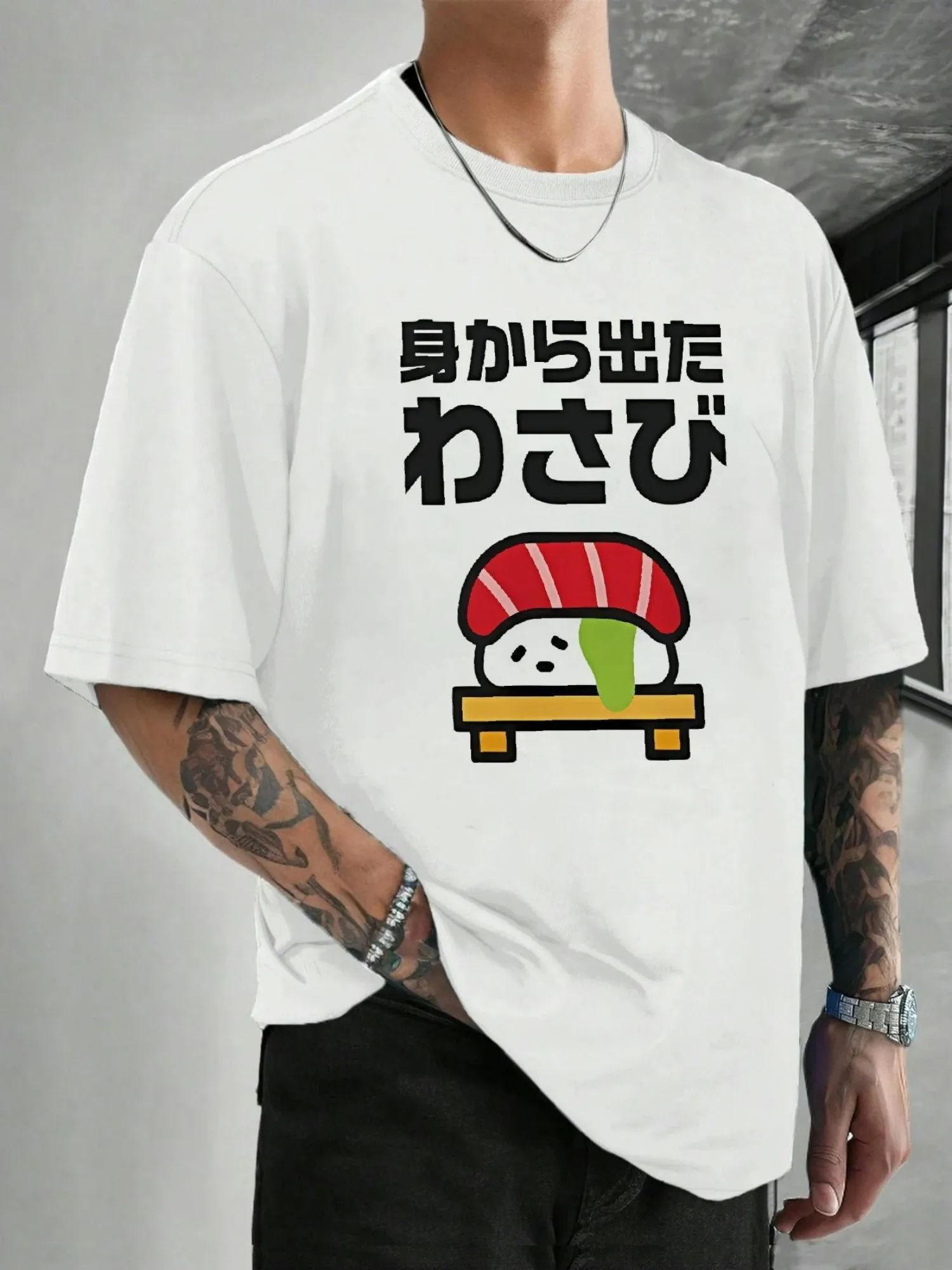 Cute Shiba Inu Graphic Print Men's Casual Short Sleeve T-Shirt - White, Round Neck, Regular Fit, Machine Washable, Comfortable for All Seasons, Perfect for Pet Lovers, Dog Tee, Everyday Wear, Playful Design, Basic Style, Domestic Shipping