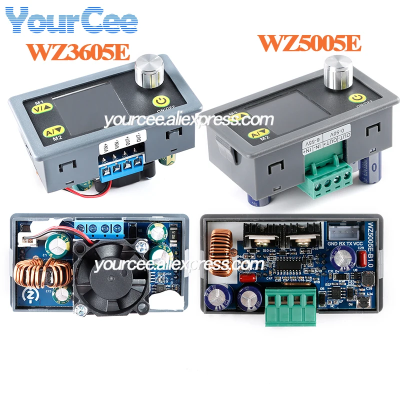 WZ3605E Adjustable CNC DC Regulated Power Buck Boost Converter 36V 5A Power Module WZ5005E 50V 5A Regulated Step Down Regulated
