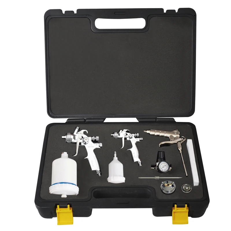 

N125 N2000 Spray Gun Kit HVLP Gravity Feed Air Spray Gun Air Pressure Regulator Gauge Air Blow Gun Kit