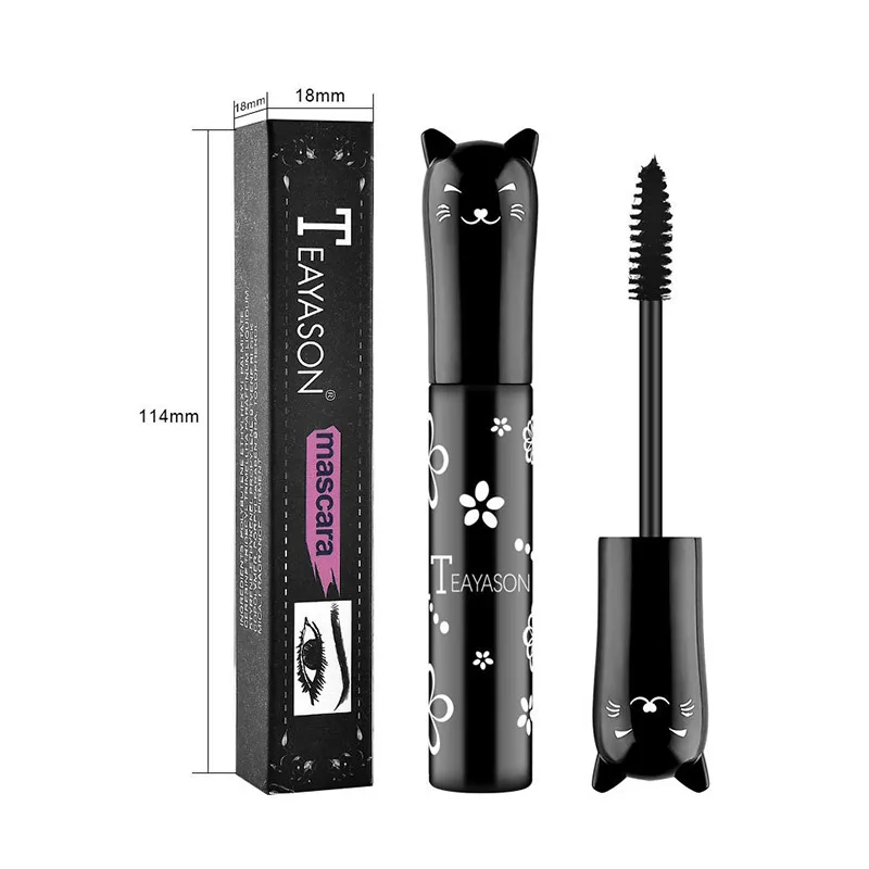 Not Easy Smudge Mascara Large Brush Head Waterproof Non-fading Eyeblack Long Lasting Makeup Eyebrow Cream Korean Eye Cosmetics