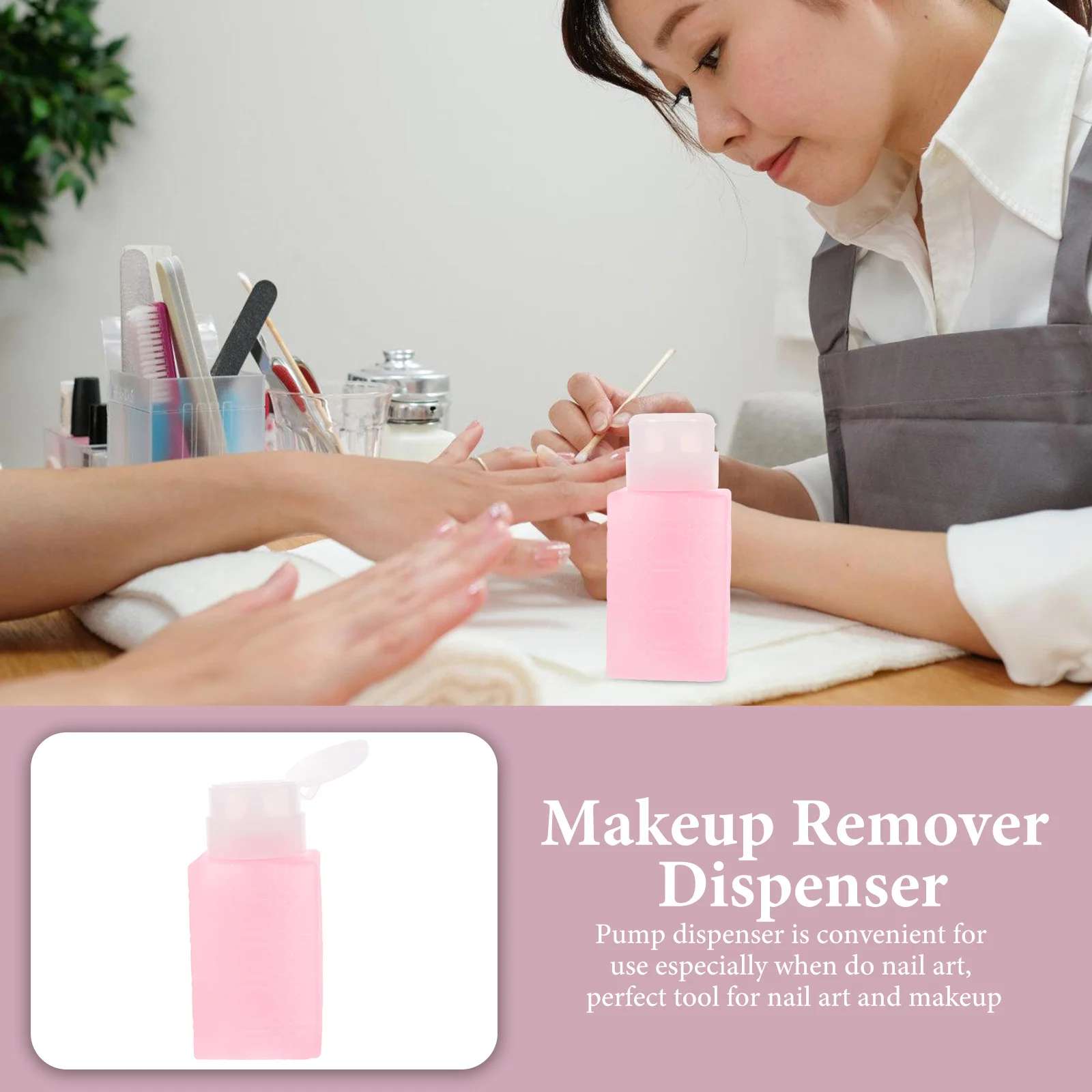 Distributeur de démaquillant, bouteille à pompe en plastique, grande capacité, Portable, voyage, dissolvant de vernis à ongles, conteneur anti-fuite