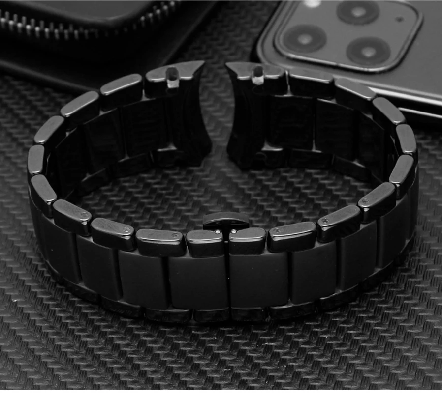 Ceramic WatchStrap for Armani AR1509 AR1507 AR1451 AR1452 AR70002 AR1400 AR1410 AR1440 Ceramic Band Bracelet Case 22mm Watch Set