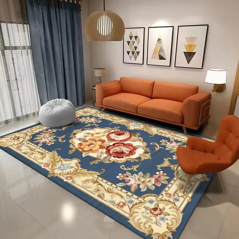 

Bohemian Style Living Room Large Area Carpets Retro Ethnic Style Bedroom Carpet Luxury Art Study Rugs Thick Plush Soft Rug