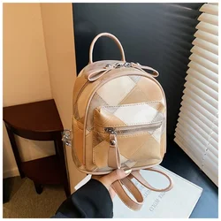 PU Color Matching Geometric Fashion Backpacks Large Capacity Sense of Luxury Crossbody Bags for Women 2024 Casual New Hot Sale