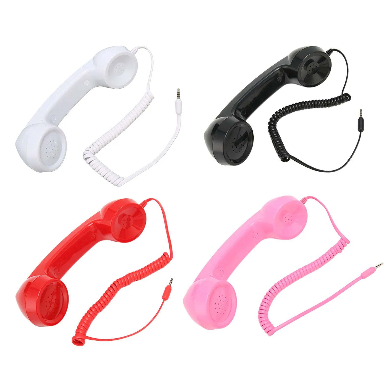 

Retro Phone Handset Multifunction Radiation Proof Handheld Cell Phone Receiver for Mobile Phones Computers