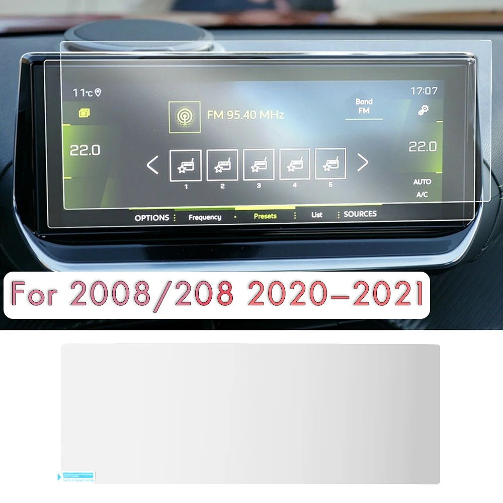 for Peugeot 2008/E-2008 10Inch 2020 Center Console GPS Navigation Screen Film LCD Press Screen Protection Glass Film