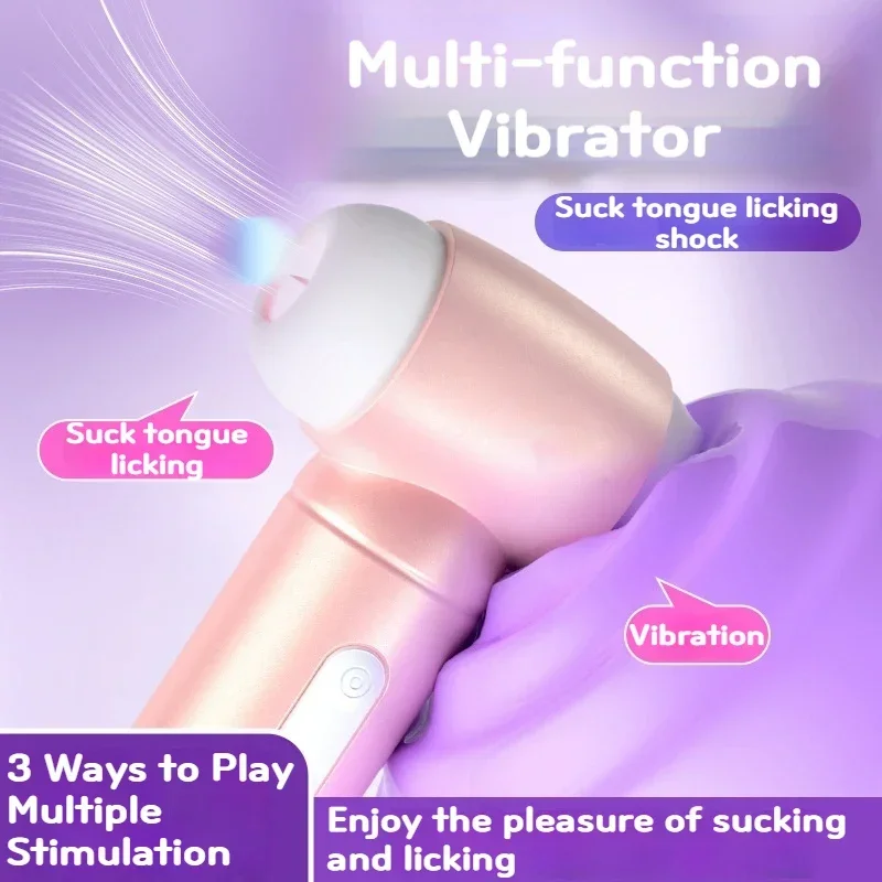 Oral Sucking Vibrator for Women Sucker Clitoris Vibrator Female Nipple Tongue Licking Stimulator Sex Toys Goods for Adults 18+