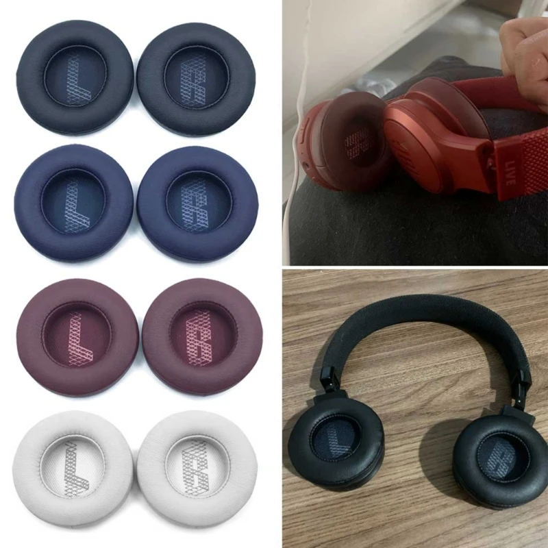 Leather Ear Cushion Earpads Compatible with Live 400BT / 460NC Wireless Headset Earmuffs Memory Foam Covers Earphone