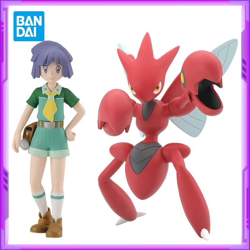 figuras-originales-de-bandai-shokugan-pokemon-escala-mundo-region-de-johto-tsukushi-scizor-anime-figuras-de-accion-modelo-juguetes-regalos-de-navidad