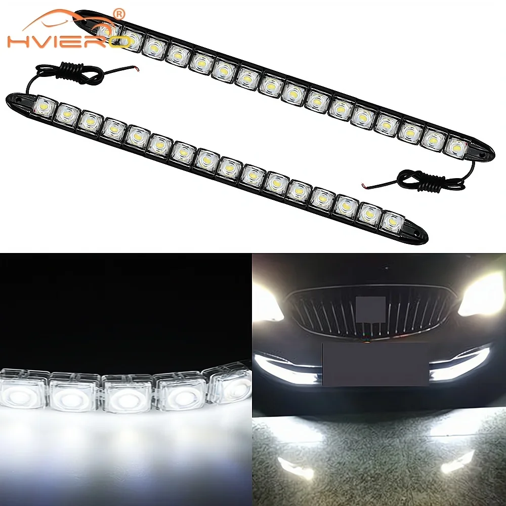 

2Pcs Flexible Snake Daytime Running Light 12V 16LED High Car LED Brake Reversing Modification Fog Luces De Vienvenida Para Autos