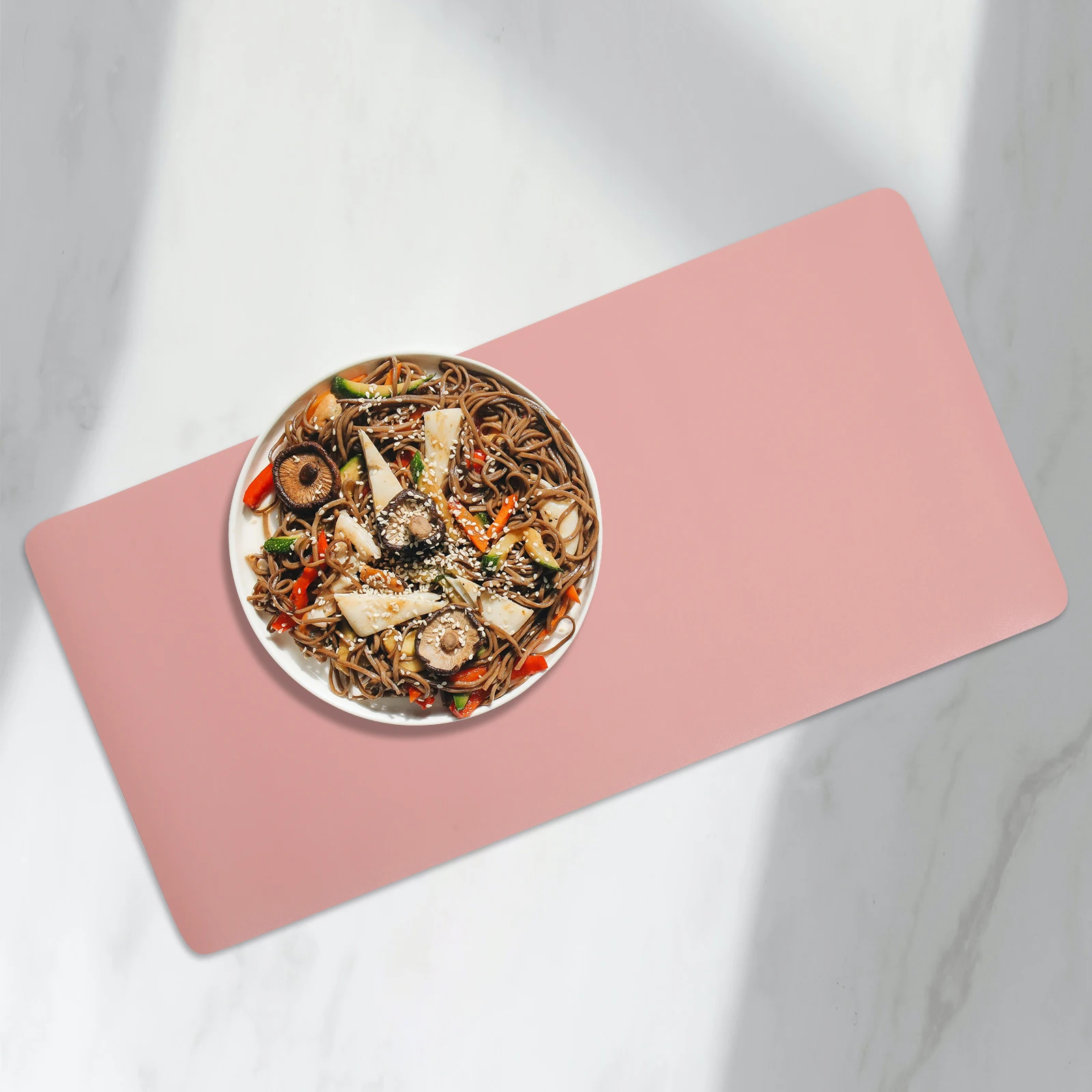 

Premium Placemat Foldable Heat Resistant Dining Mat For Home Coffee Bar Reusable Rectangular Oil-Proof Simple Style