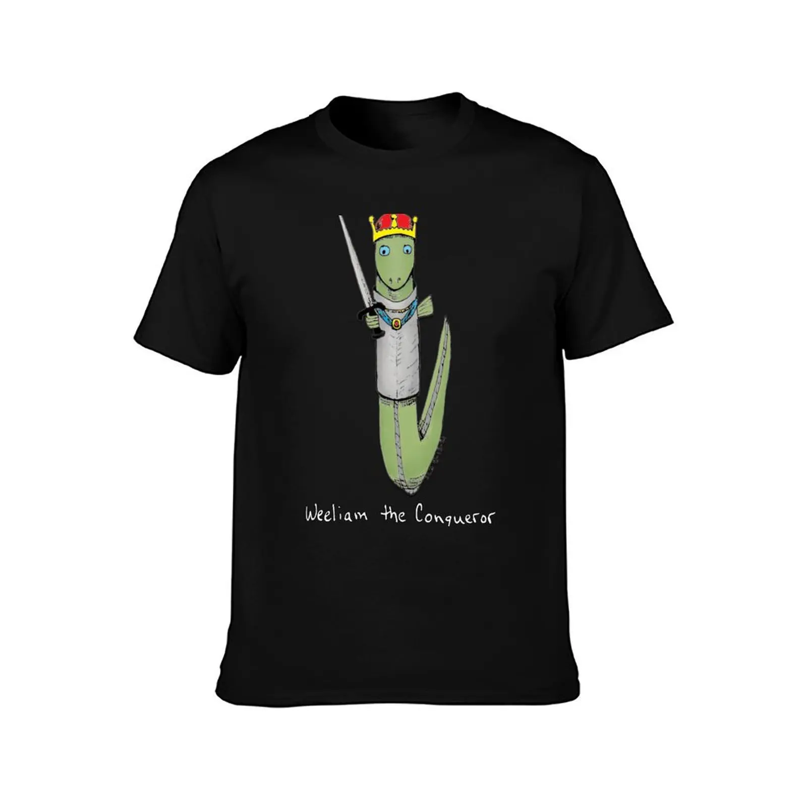 Weeliam the Conqueror white text T-Shirt Summer Casual Cotton Tee Oversized Streetwear Tops Vintage Graphic Print