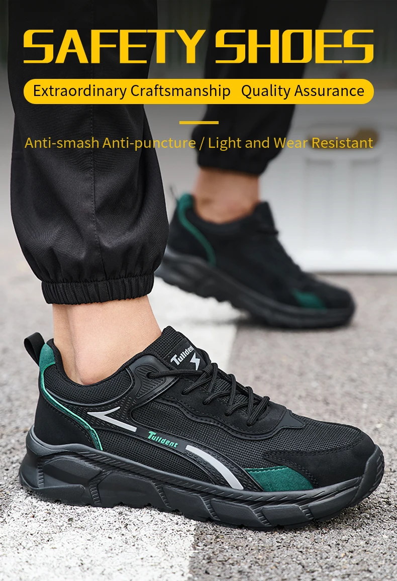 Neue Sicherheitsschuhe, durchtrittsichere Arbeitsschuhe, modische Sicherheitsschuhe, Schutzschuhe für Herren, Arbeitsstiefel – Detail 3