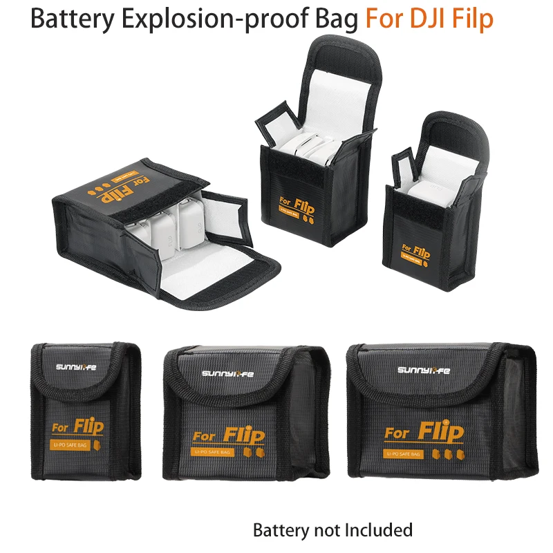 Bolsa segura de batería para DJI Filp, funda portátil ignífuga a prueba de explosiones para DJI Filp Drone, accesorios para bolsa de batería