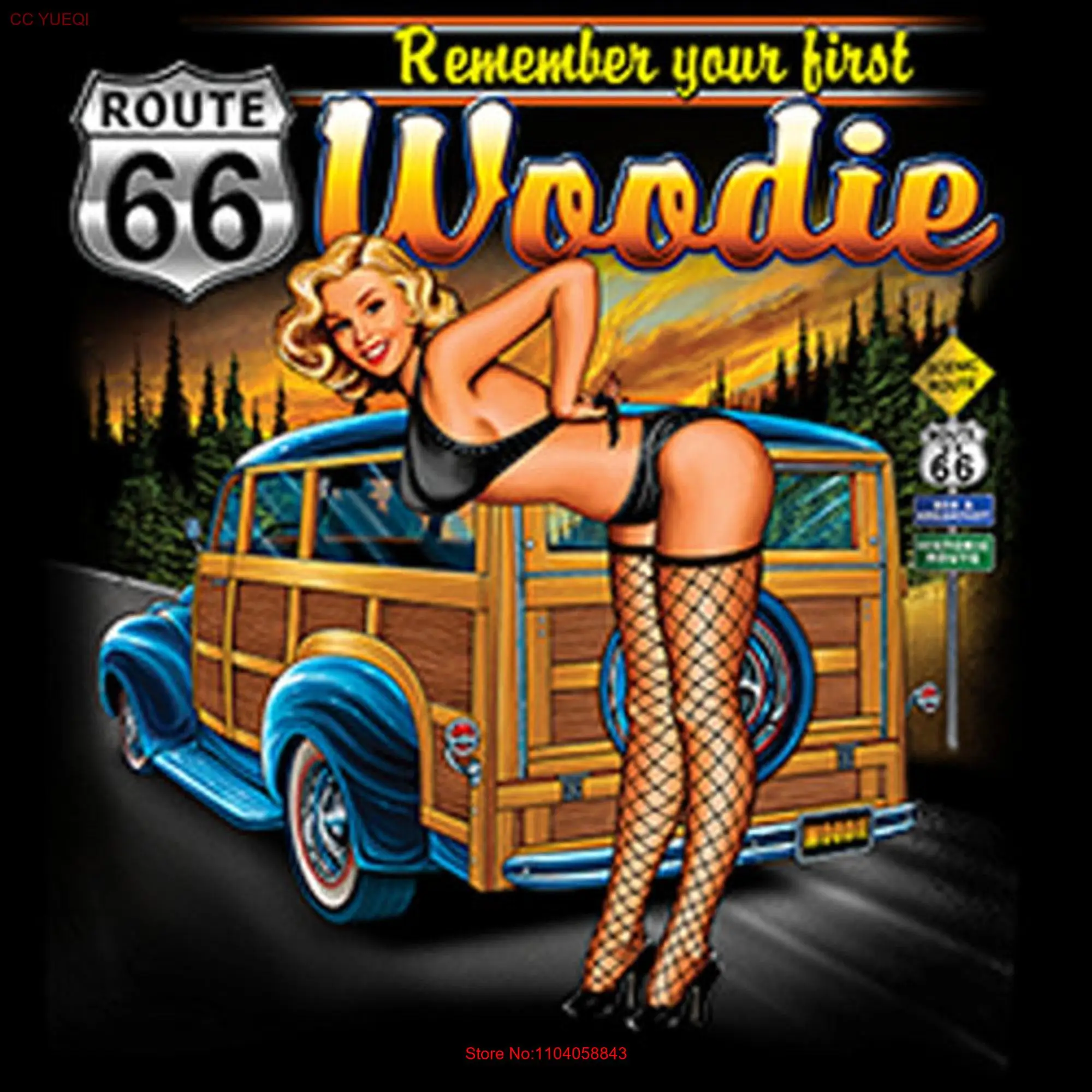 Woody Remember Your First Woodie Route 66 Rat Rod Hot T shirt 100 Cotton S XXXL long or short sleeves