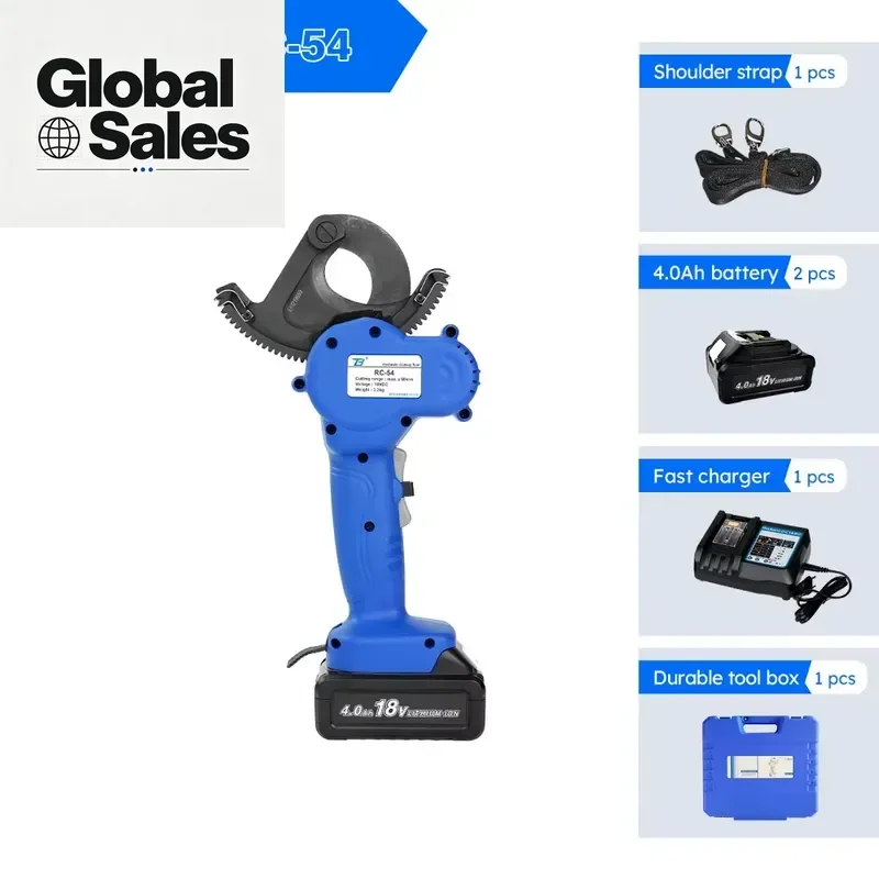 Designed for professional electricians and DIY enthusiasts, this RC-54 Ratchet Cable Cutter eliminates the physical strain of