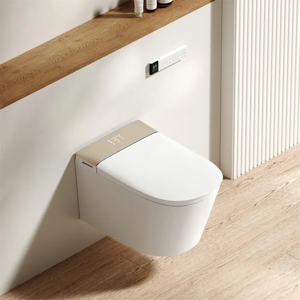 Automatic Cover Bathroom Smart Toilet Bowl Bidet Inodoro Toilette Inteligente Electric Wall Mount Hung Intelligent Toilet
