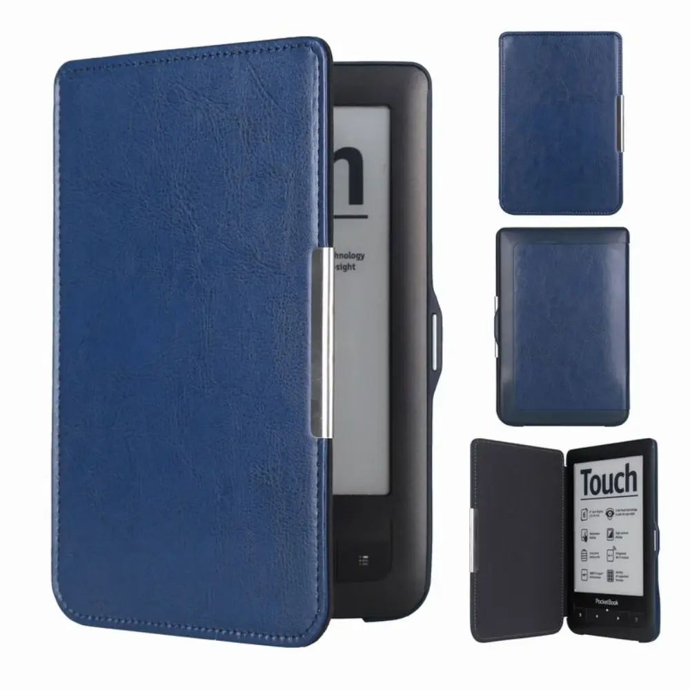 New Auto Wake Sleep e-Reader Case Anti-fall Shockproof Back Cover PU Leather Anti Scratch Folio Cover for Pocketbook PB622/623