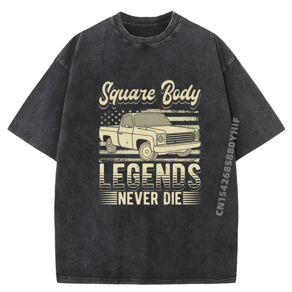 

Square Body Legends Never Die Artwork For A Truck Driver Забавная рубашка Мужская винтажная стираная рубашка Мужские футболки с принтом на открытом воздухе