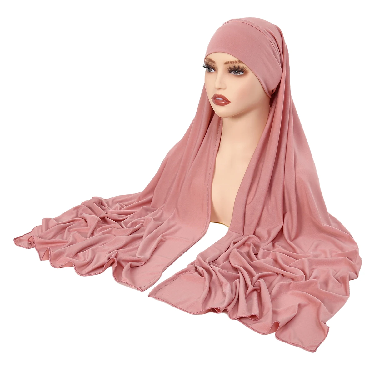 Kristall Hanf Frauen Hijab Einfarbig Muslimischen Schals Turban Weiche Elastische Kopftuch Nahen Osten Kopf Wrap Kopftuch Instant Hijabs