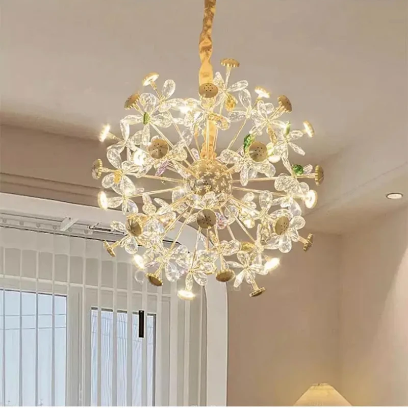 

2025 Nordic Crystal Led Ceiling Pendant Lamp Modern Clear Crystal G9 LED Lamp For Dining Room Bedroom House Decor Suspension Lam