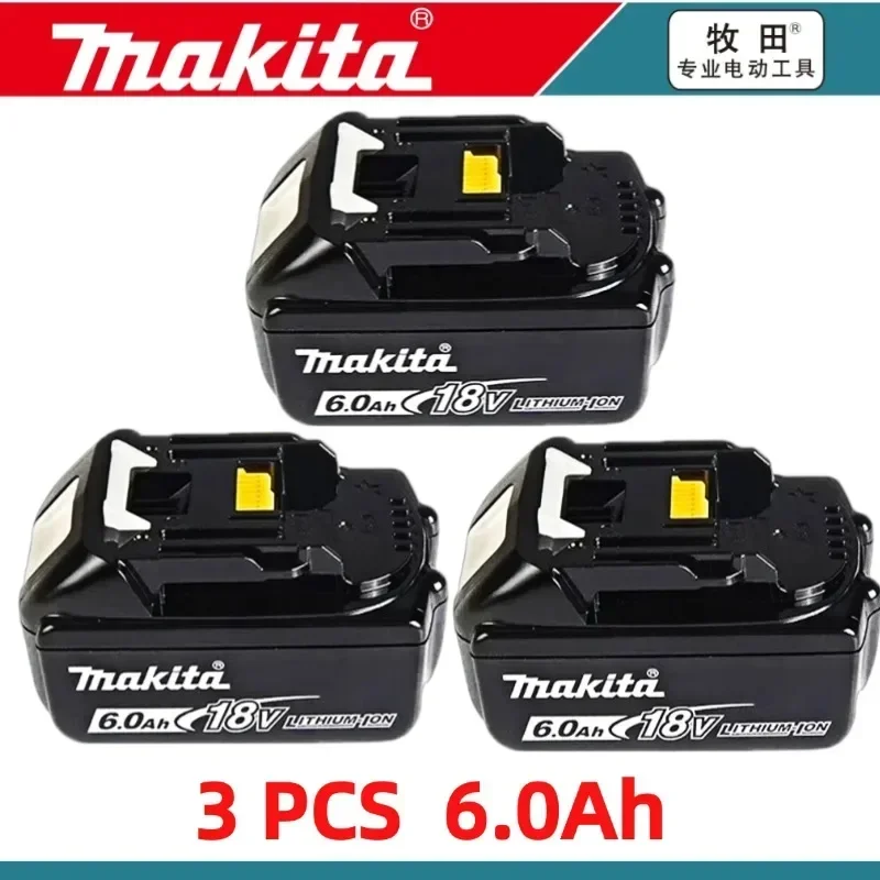 Originele Makita 6.0Ah Batterij voor Makita 18V BL1830B BL1850B BL1850 BL1840 BL1860 BL1815 Vervangende Lithium Batterij