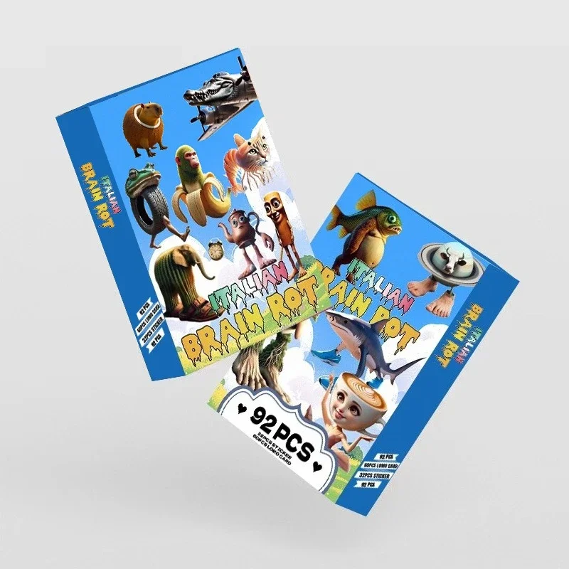 92 قطعة بطاقات Tralalero Tralala الاطفال الكرتون Tingtung Sahur Brainrot لعبة كلاسيكية جمع بطاقة الأطفال لعبة حفلة هدية عيد ميلاد