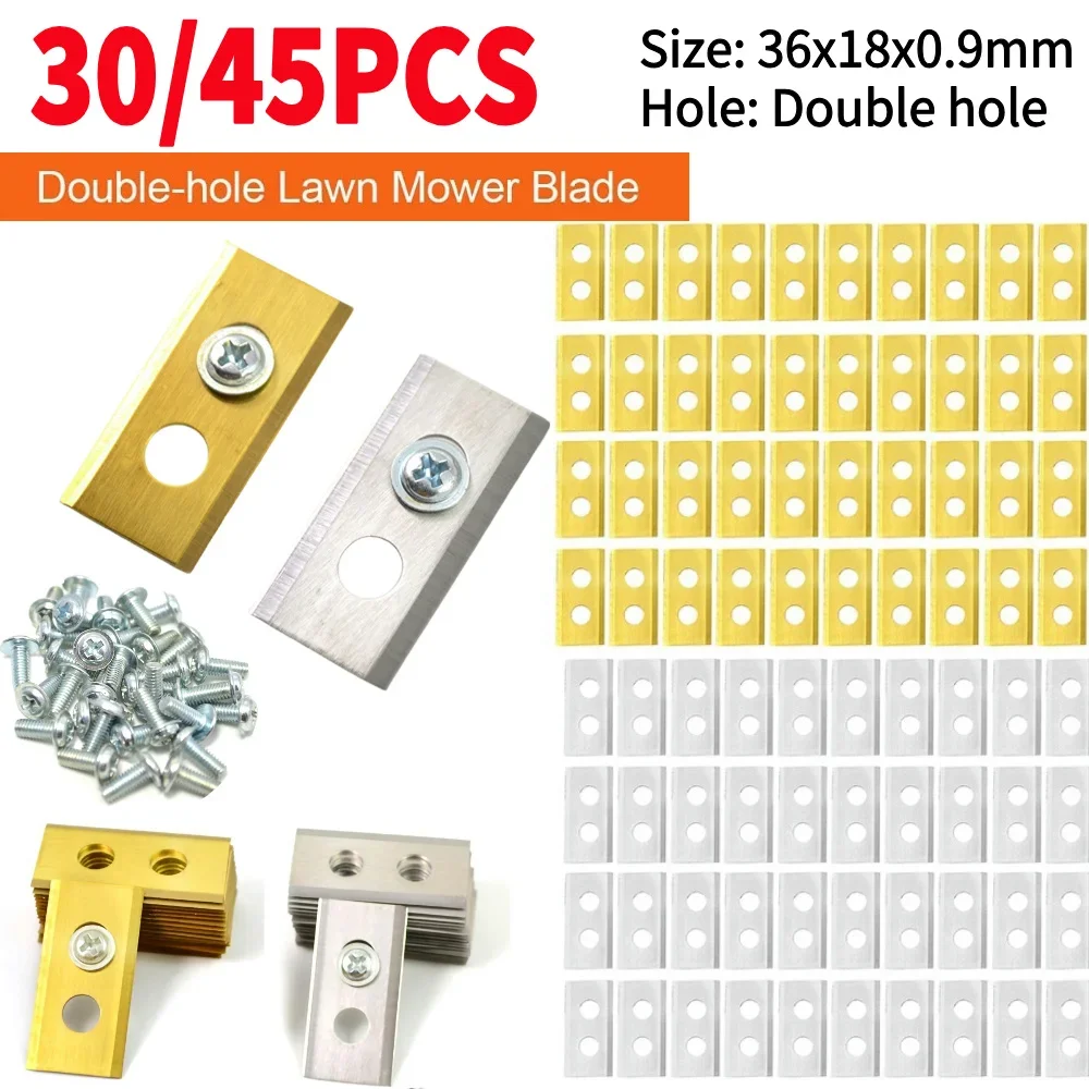 30/45pcs Lawn Mower Cutter Blade for Worx Landoid Lanmower WG754E WG791E Stainless Steel Robot Mower Replacement Blade