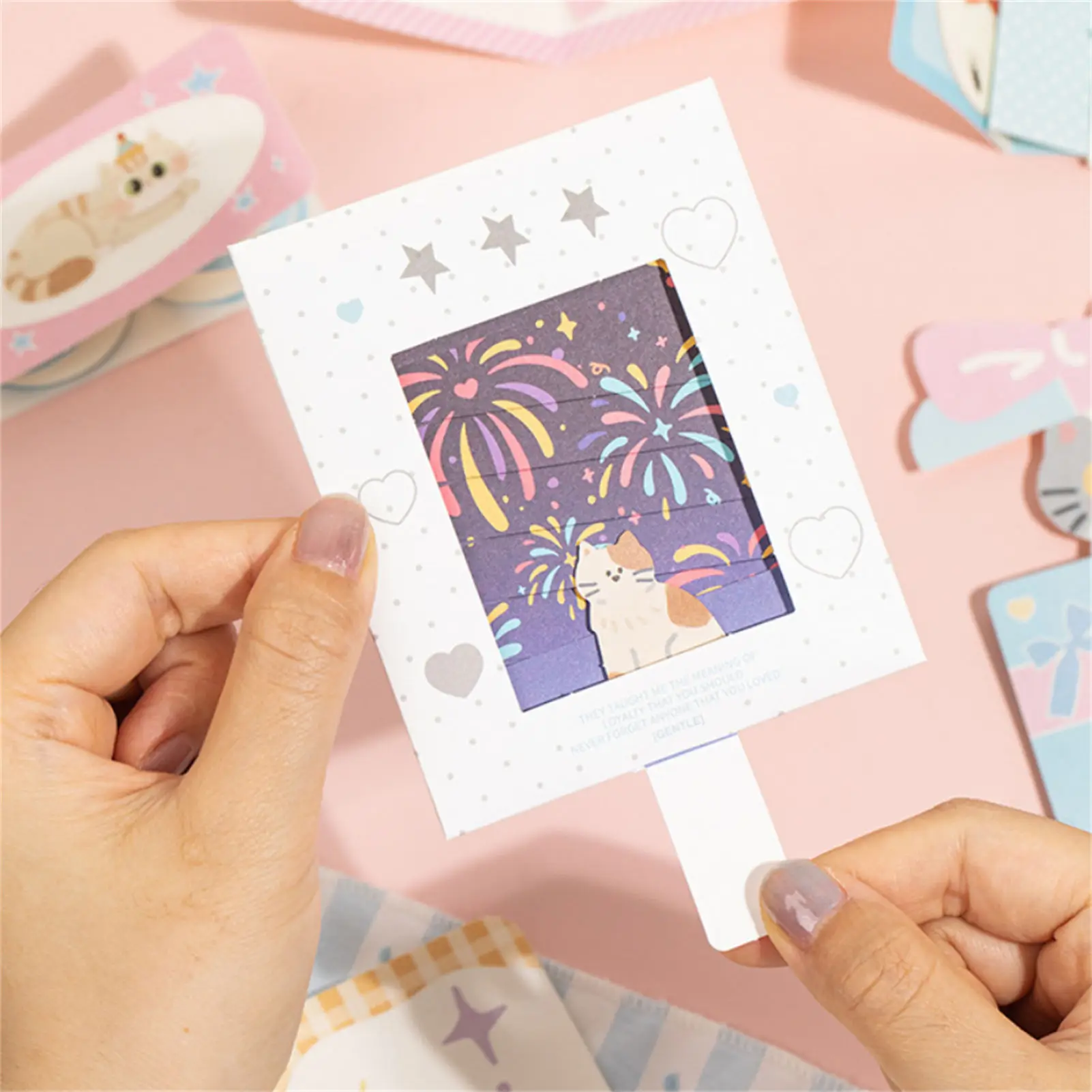 Scrapbook Decoration Cat Pop Up Books 3D Mechanism Kit Non Cutting Paper Craft for Students DIY Journaling Art Supplies