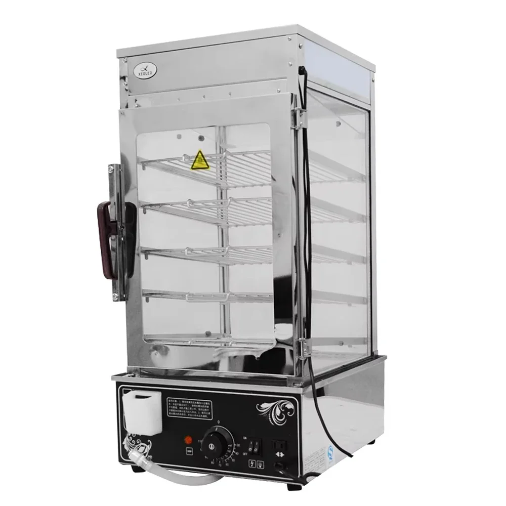 

XEOLEO Commercial 5-Layer Electric Bun Steamer Bread Food Warmer Cabinet Stuffed Bun Steam Machine Stainless Steel Buns Furnace