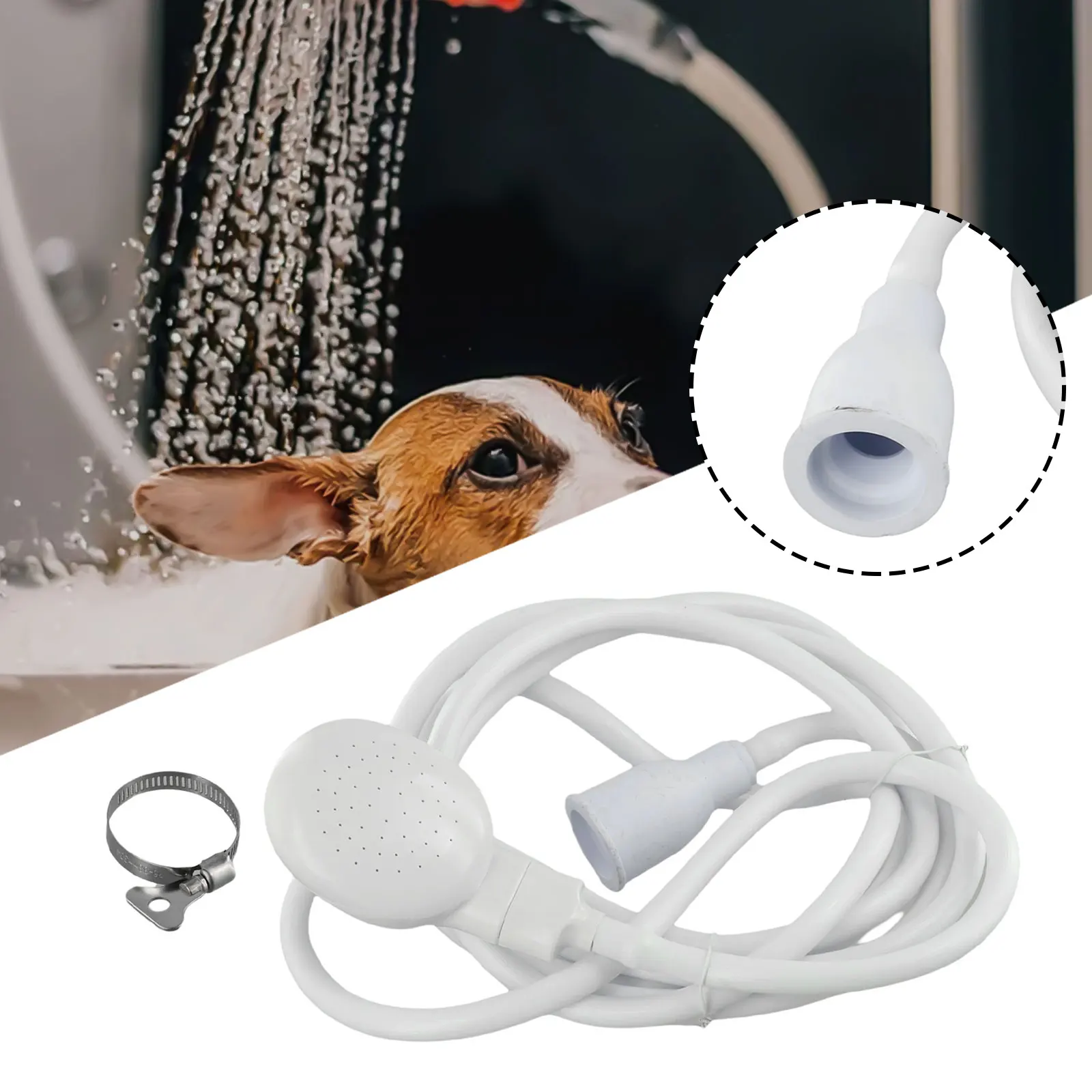 Affordable and Convenient Push On Shower Hose & Head for Single Tap Spray Mixer Tap Suitable for People and Pets