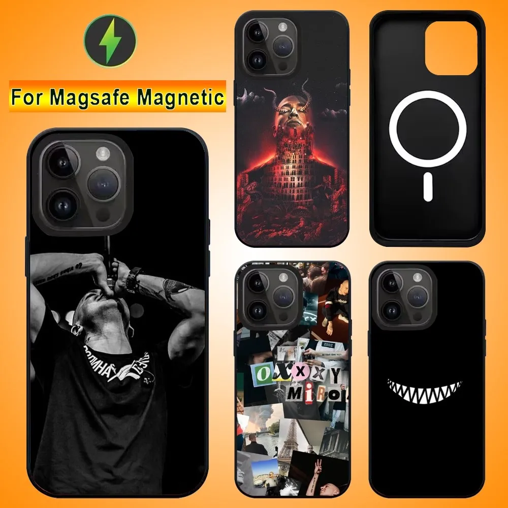 Russian Rapper Oxxxymiron Phone Case For IPhone 15 14 13 Pro Max 11 12 Mini Alex Mirror For Magsafe Wireless Charging Cover