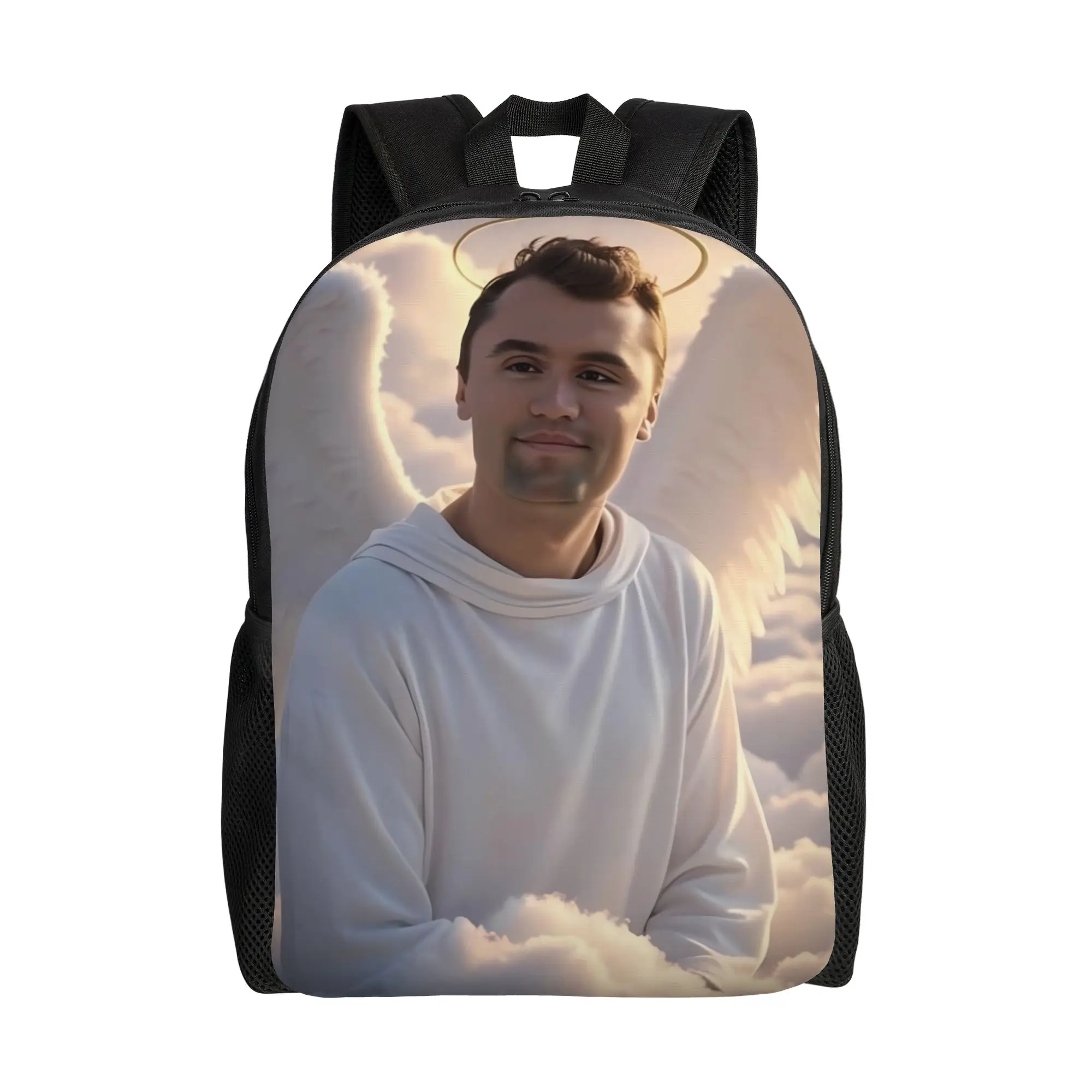 

Рюкзак Charlie Kirk Angelic Advocate, забавные рюкзаки для мужчин, большие сумки для колледжа и старшей школы, дизайнерский рюкзак