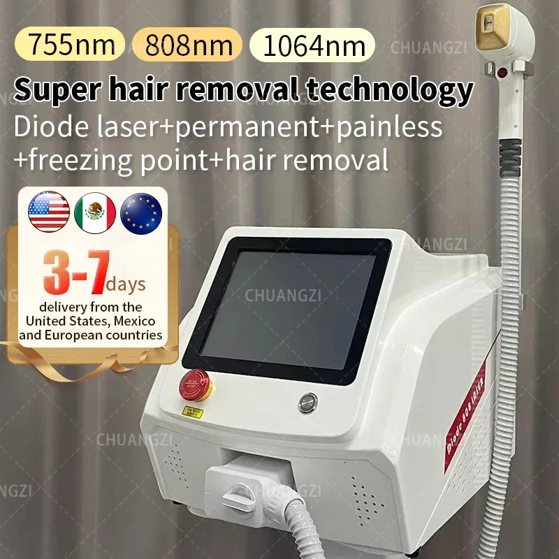 

2025 High-quality Hair Removal Machine 808nm 755nm 1064nm Diode Laser Professional Hair Removal Skin Rejuvenation Salon Machine