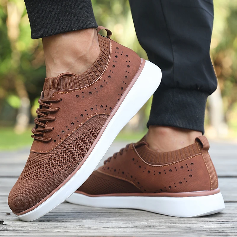 

Men's Loafers, Lightweight and Fashionable Oxford Shoes, Casual and Business Formal Breathable Shoes, Patterned Casual Shoes